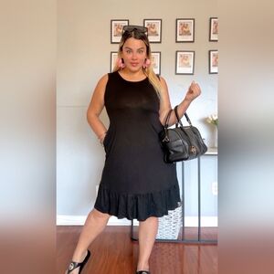 NEW 2026 Woman Black Dress Strech Mido Style Plus Size Strech Summer Outfit